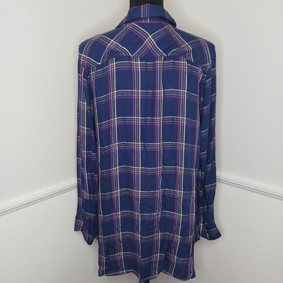 Talbots Women's Long Sleeve Plaid Button-Down Shirt Top Size L - Picture 3 of 6